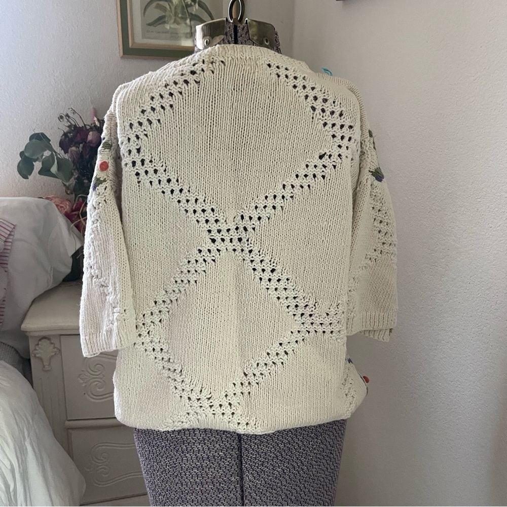 Vintage Knitting Needles Sweater Top View 4